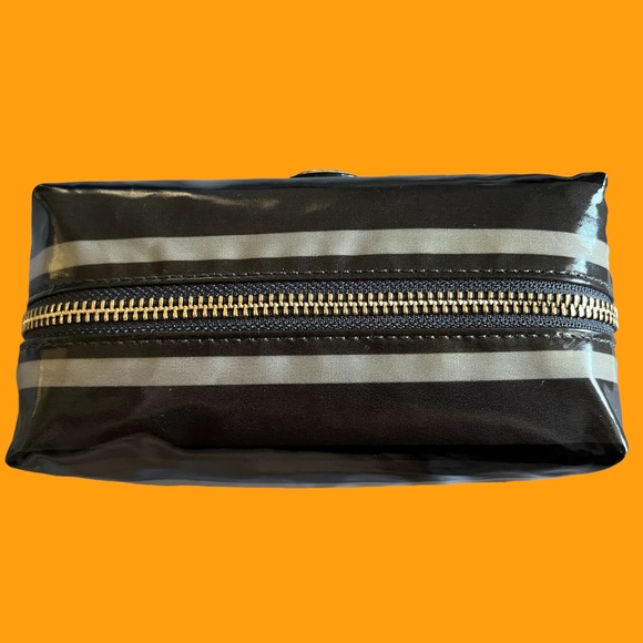 TORY BURCH NEW TAGS MAKEUP COSMETIC BAG BRIGITTE CLASSIC STRIPE - Picture 6 of 8